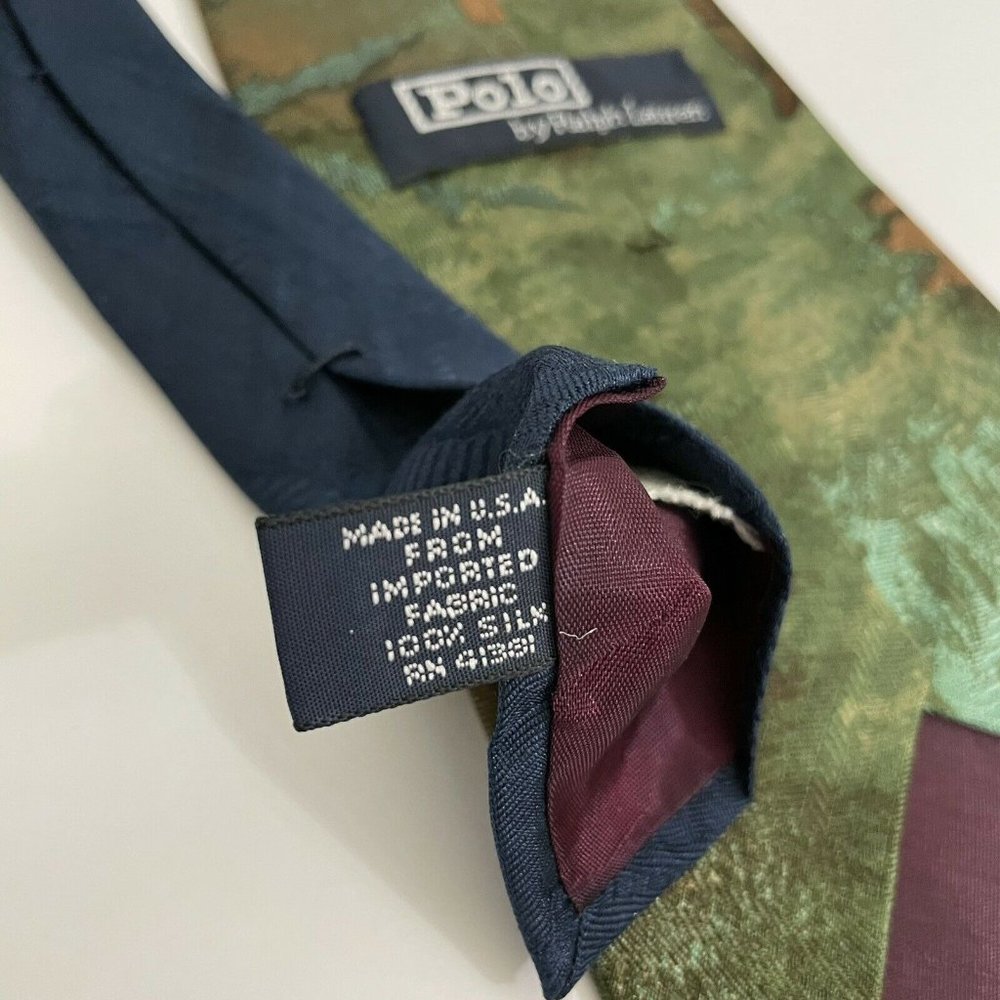 VINTAGE Polo RALPH LAUREN Silk GOLF CLUBS NECK TIE - Picture 7 of 7